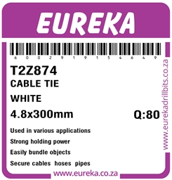 T2Z874 - Cable Tie White -T2Z874_Label_T